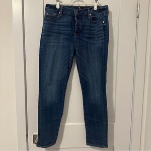 7 For All Mankind Josefina Boyfriend Straight Blue Jeans Size 29 Women’s